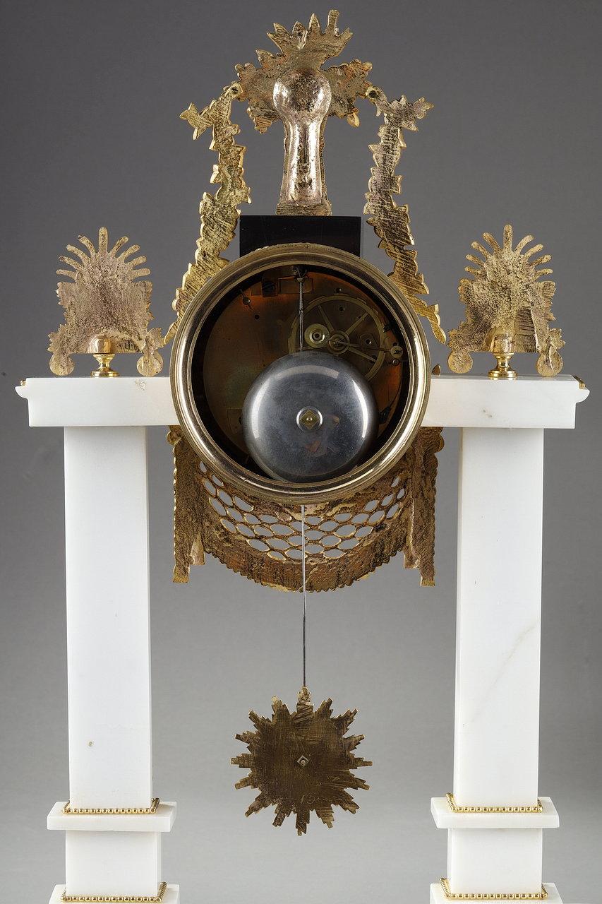 Rare Louis XVI Period Portico Clock by Jacques-Claude-martin Rocquet For Sale 12
