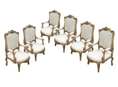Rare Louis XVI Style French Gilt Wood Salon Suite, 1880