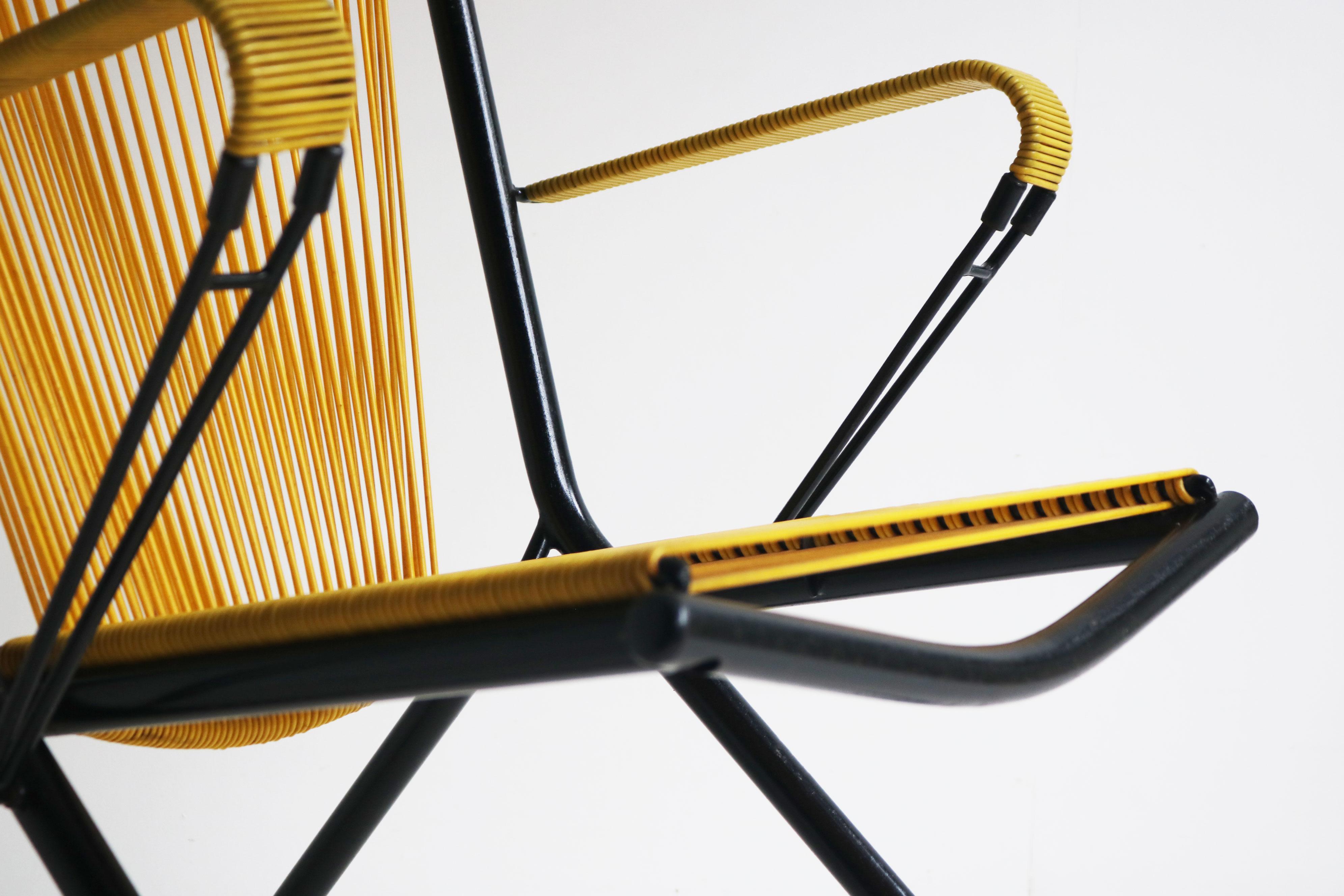 Mid-20th Century Rare lounge chair by Andre Monpoix 1950 France foldable For Sale