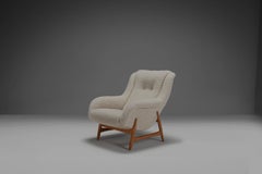 Rare Lounge Chair di Bengt Ruda per Artifort in tessuto di lana, anni '60