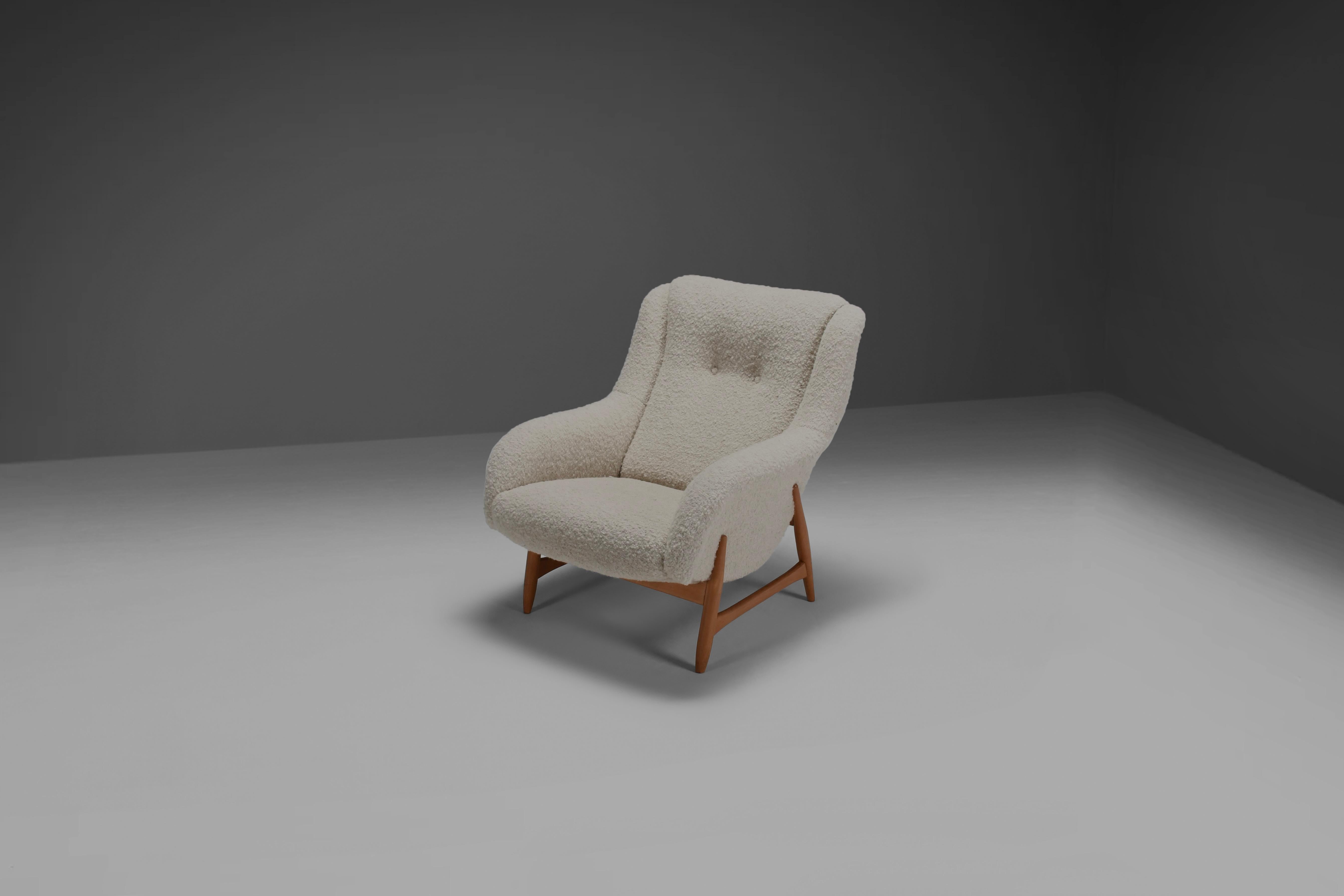 Olandese Rare Lounge Chair di Bengt Ruda per Artifort in tessuto di lana, anni '60 in vendita