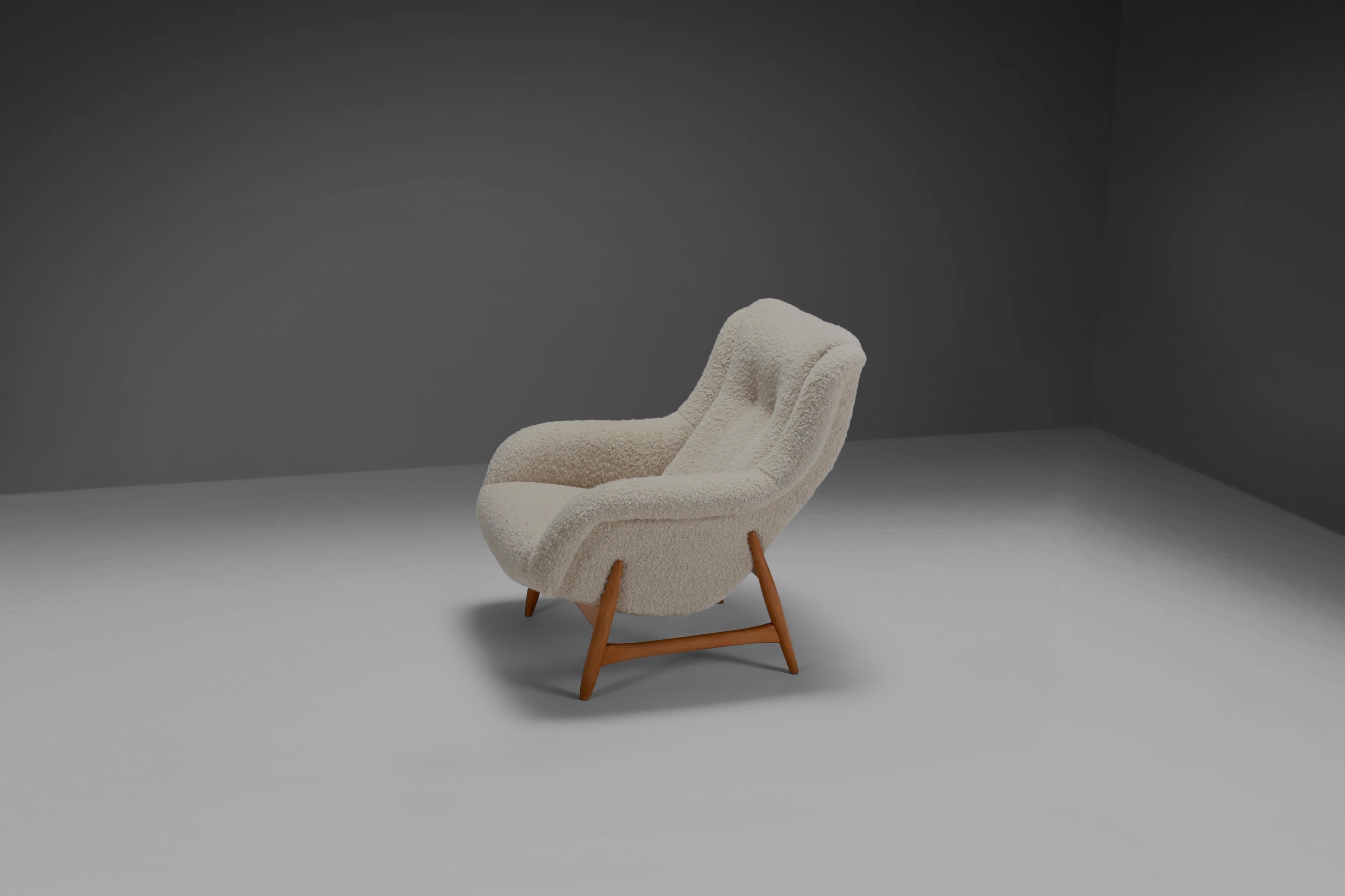 Rare Lounge Chair di Bengt Ruda per Artifort in tessuto di lana, anni '60 In condizioni ottime in vendita a Echt, NL