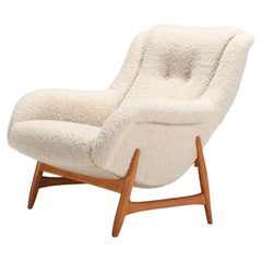 Silla de salón rara de Bengt Ruda para Artifort en tejido de lana, años 60