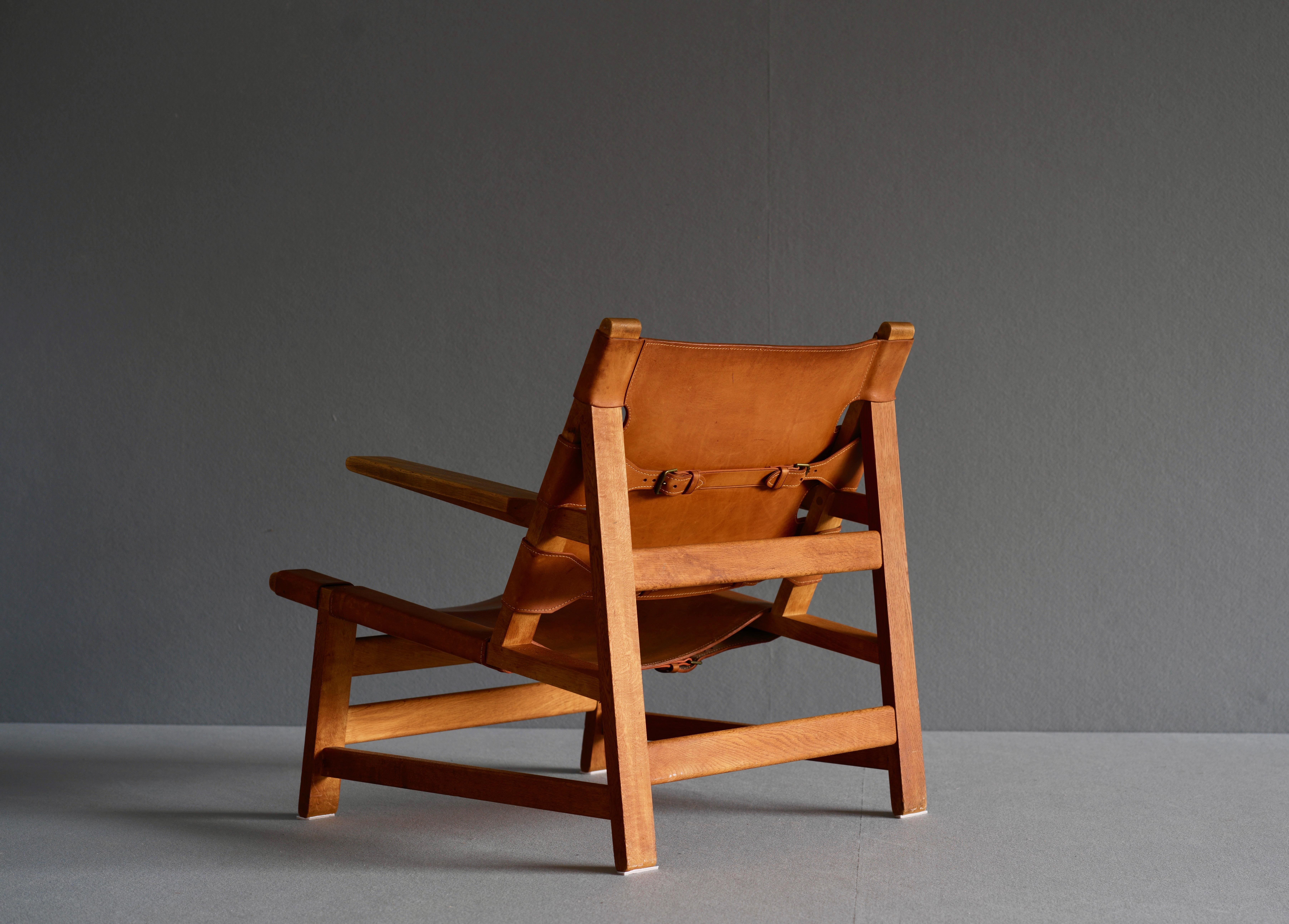 Leather Rare Lounge Chair by Borge Mogensen