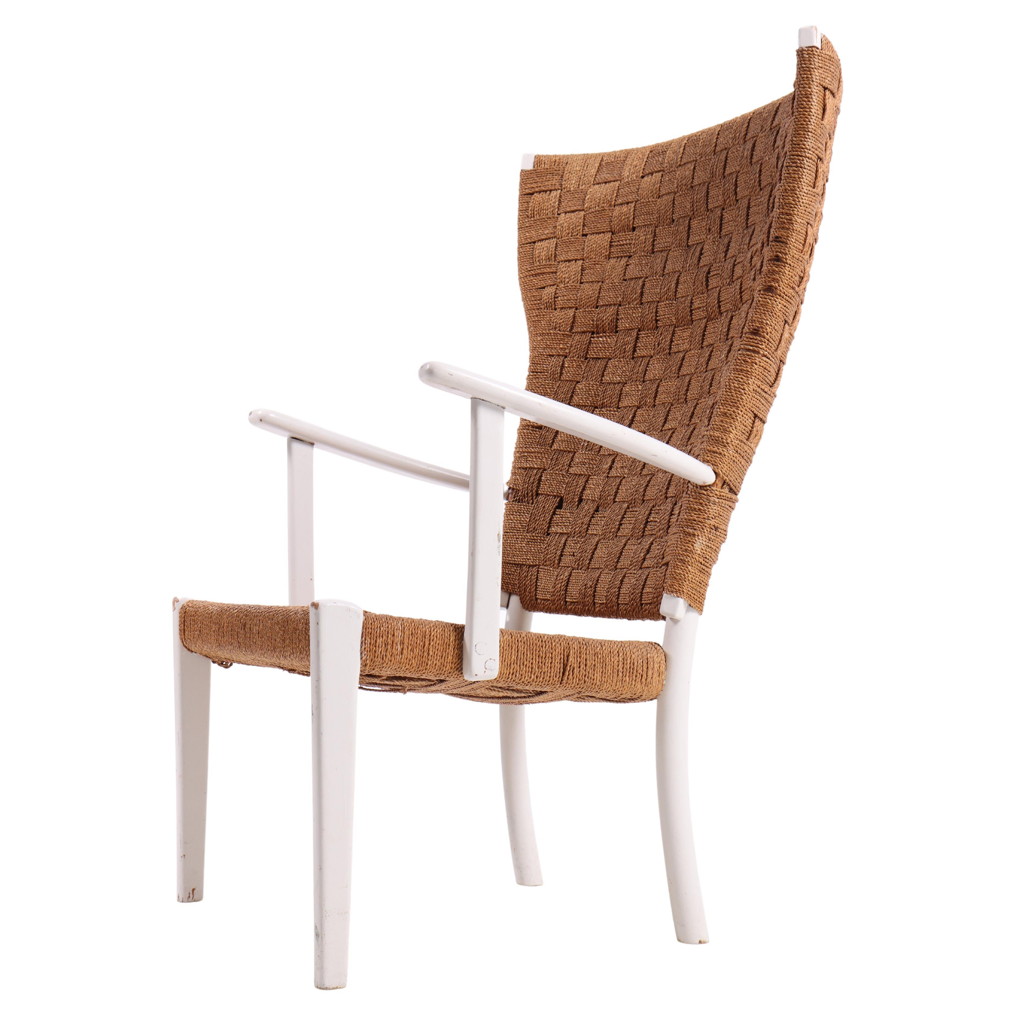 Rare Lounge Chair by Fritz Hansen, Made in Denmark, 1940s For Sale