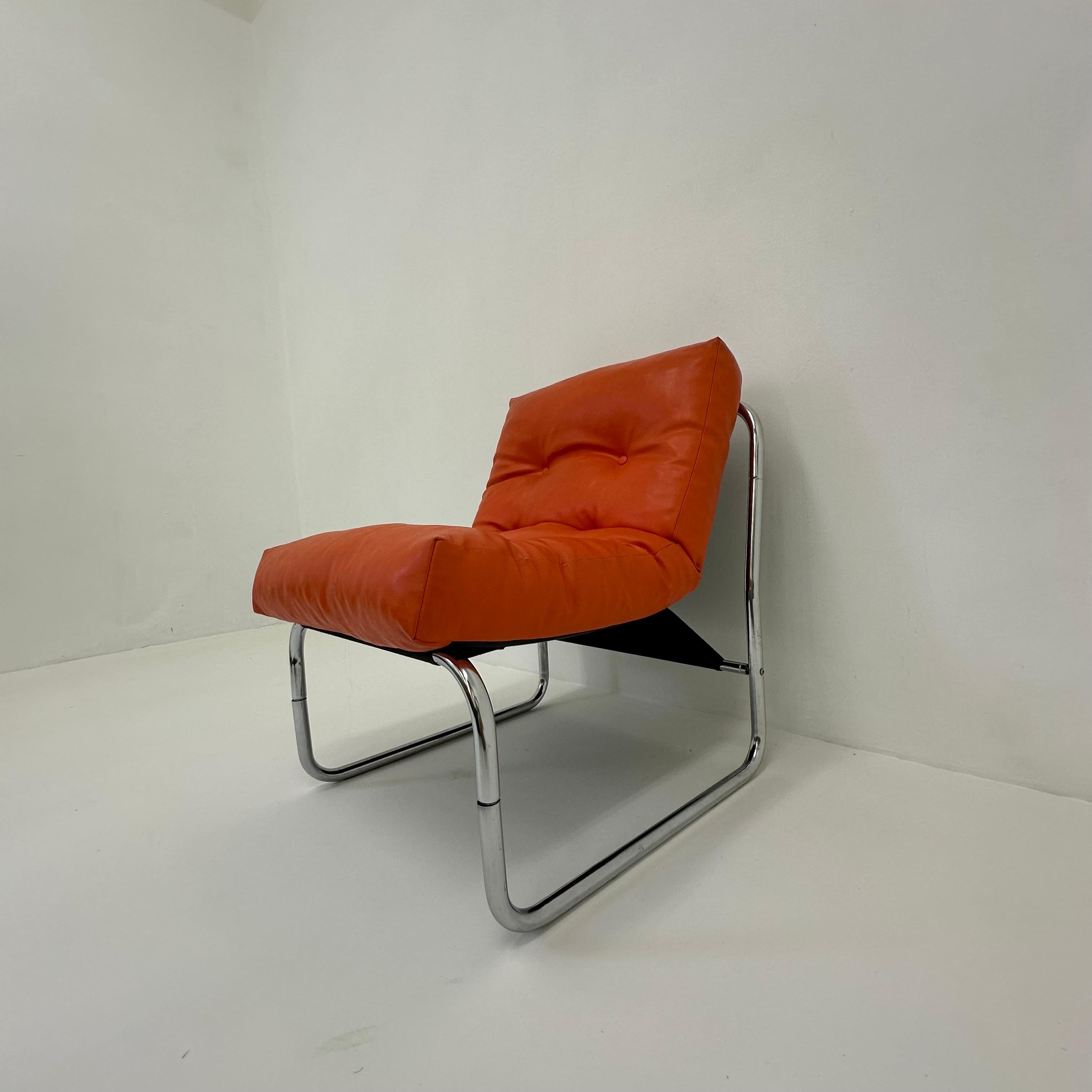 Mid-Century Modern Rare lounge chair by Gillis Lundgren for Ikea, model “Pixi”, 1970s For Sale