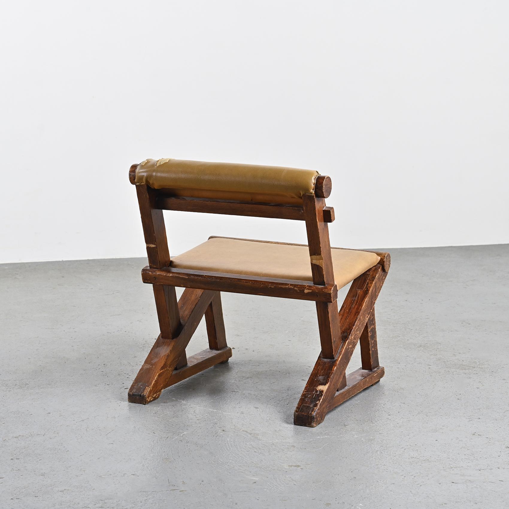 French Rare Lounge Chair from Edelweiss bar, under the direction of Charlotte Perriand