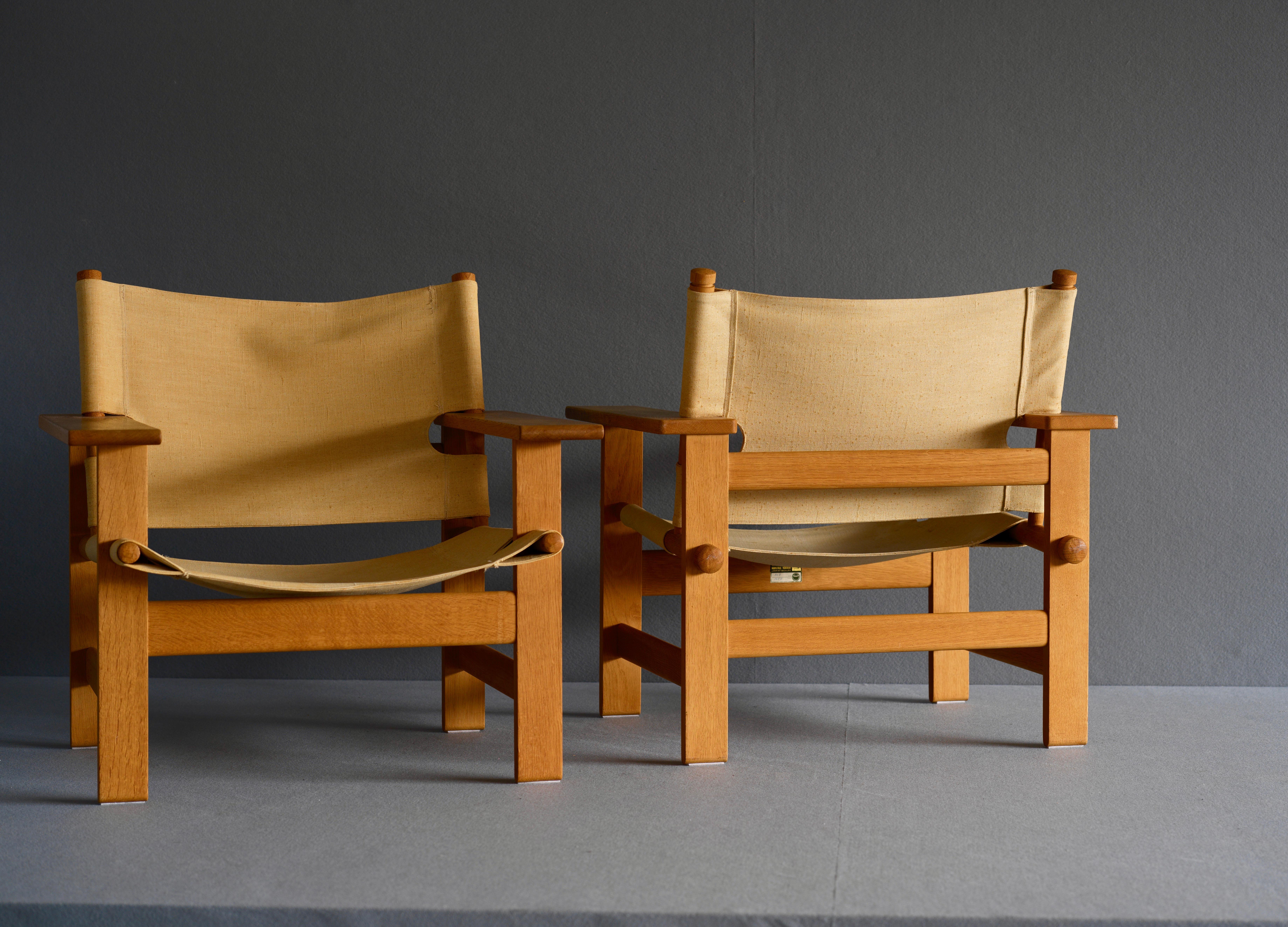 Danish Rare Lounge Chairs by Borge Mogensen for Fredericia For Sale