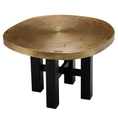 Rare Lova Creation Free Form Side Table in Etched Brass