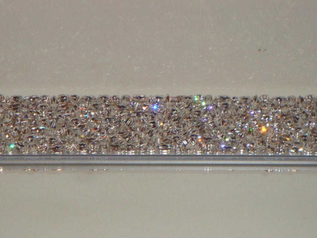 Rare Lovely Estate Diamond Style Bling Swarovski Crystal Elements Spiegel im Zustand „Gut“ im Angebot in New York, NY