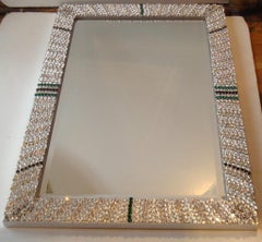 Rare Lovely Estate Swarovski Crystal Elements Panther Mirror