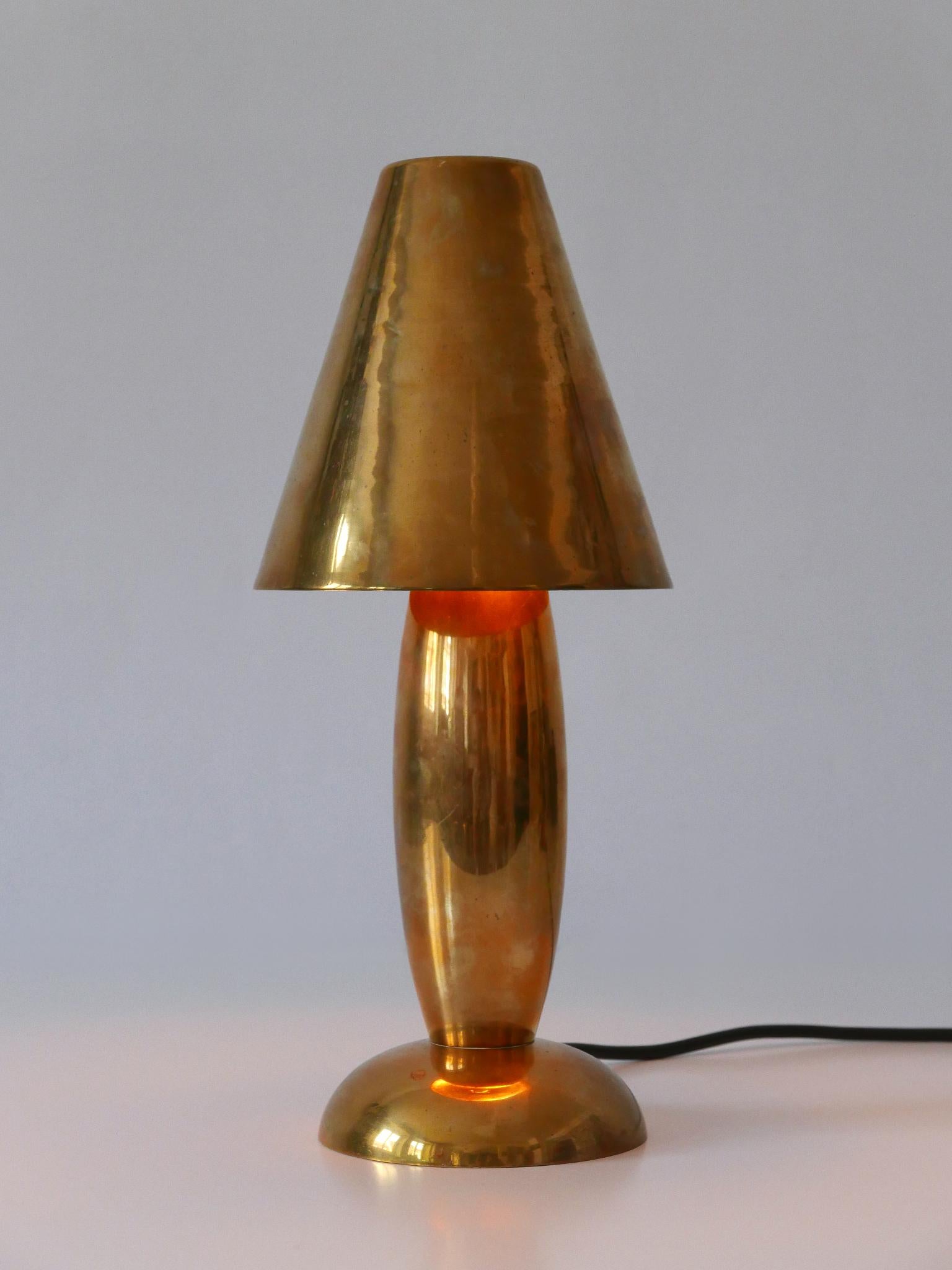 Late 20th Century Rare & Lovely Mid-Century Modern Brass Side Table Lamp by Lambert Germany 1970s For Sale