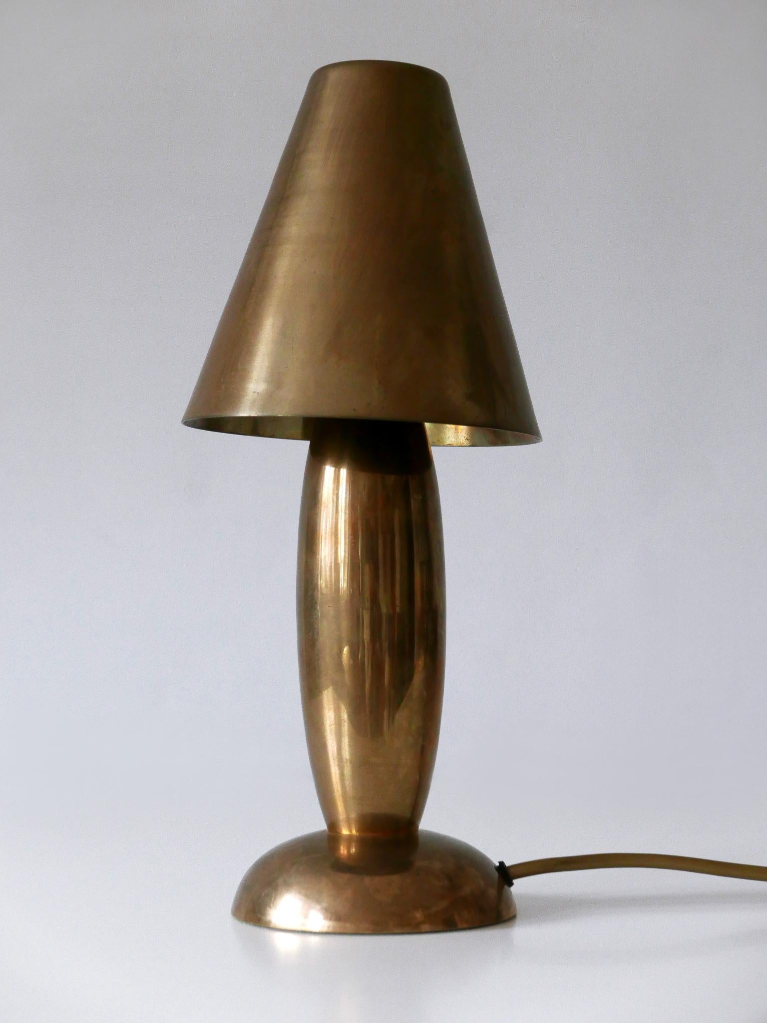 Late 20th Century Rare & Lovely Mid-Century Modern Brass Side Table Lamp by Lambert Germany 1970s