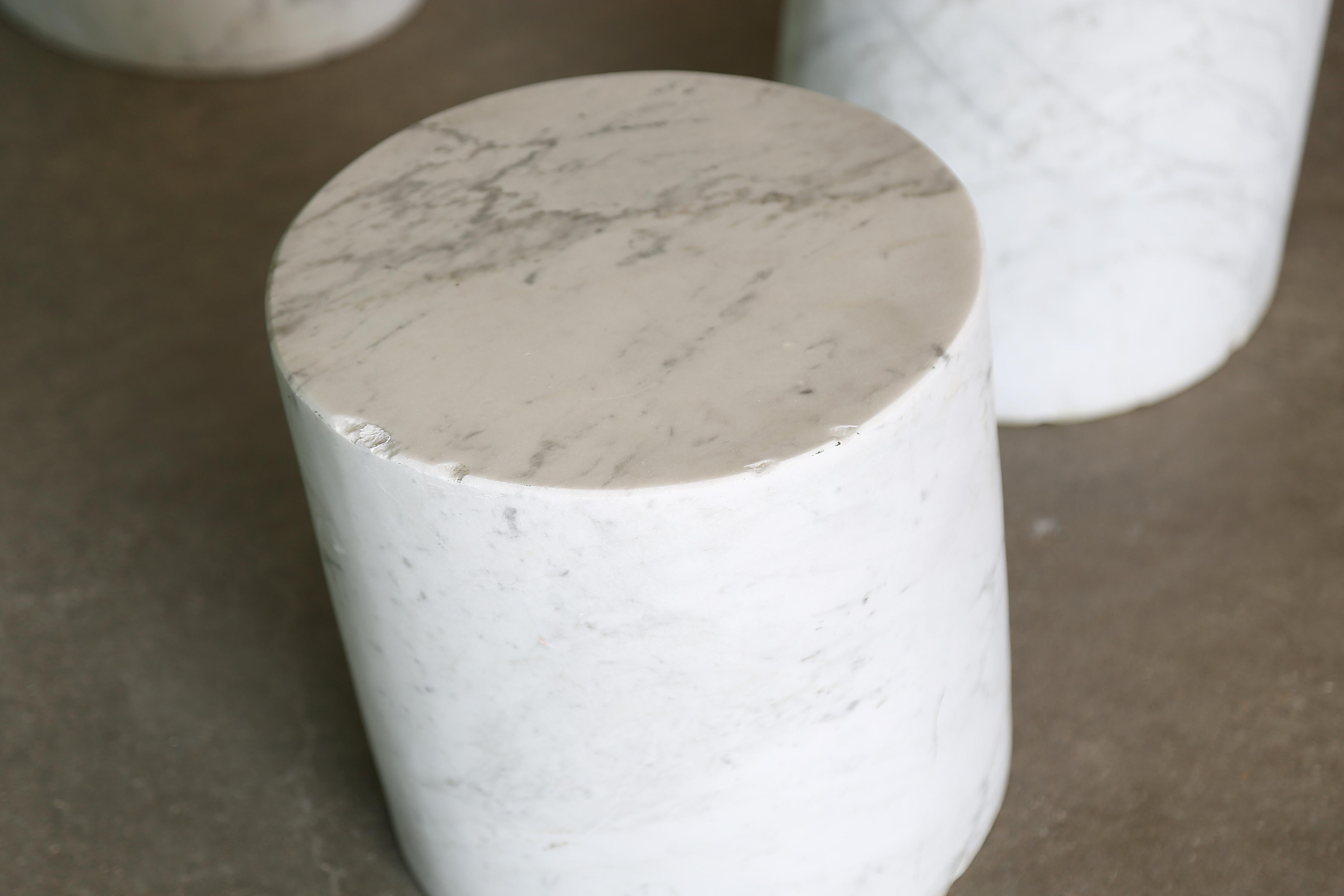 Rare Lucia Mercer for Knoll Solid Marble Stump Tables, c. 1982 (4 avail) For Sale 3