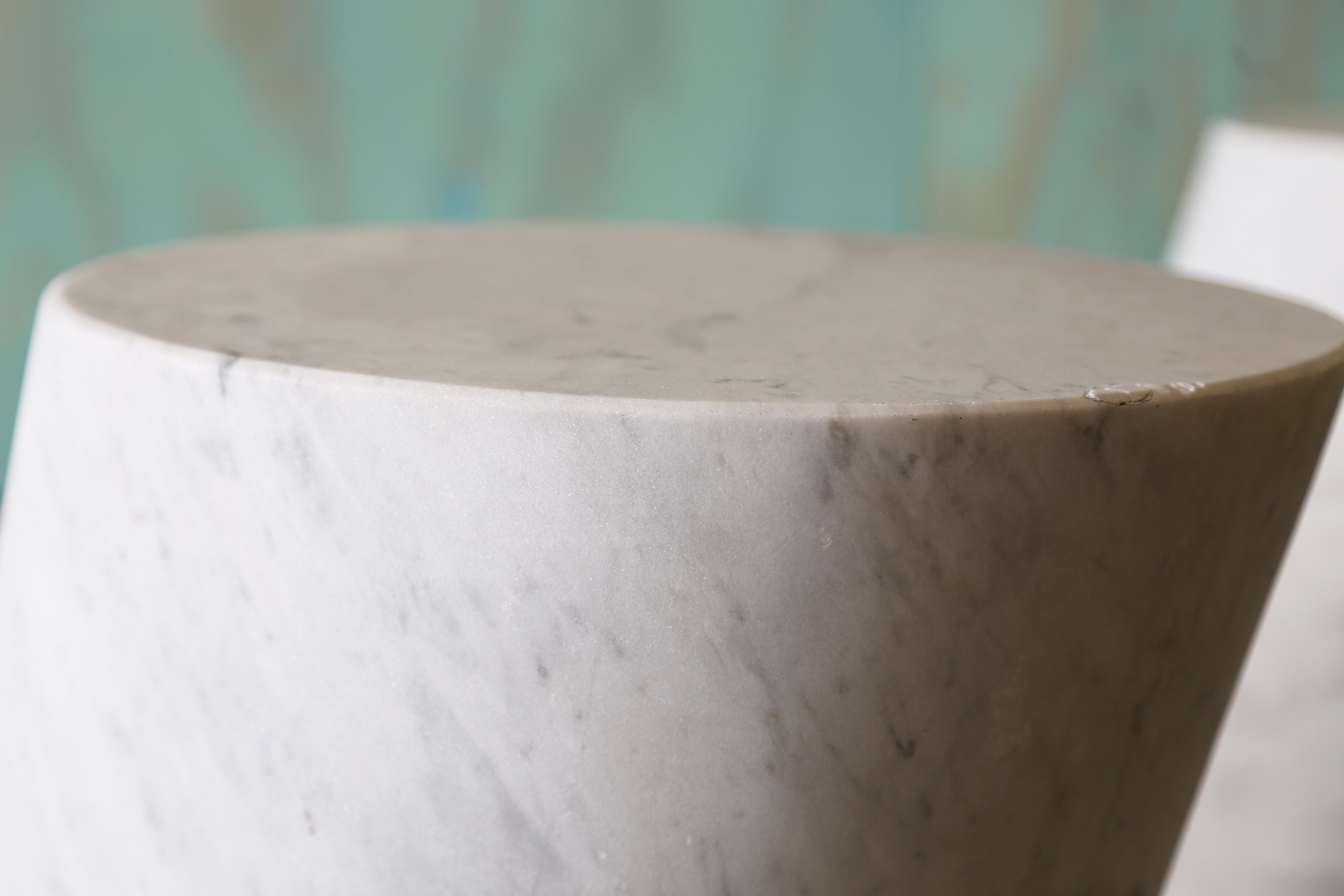 Late 20th Century Rare Lucia Mercer for Knoll Solid Marble Stump Tables, c. 1982 (4 avail) For Sale