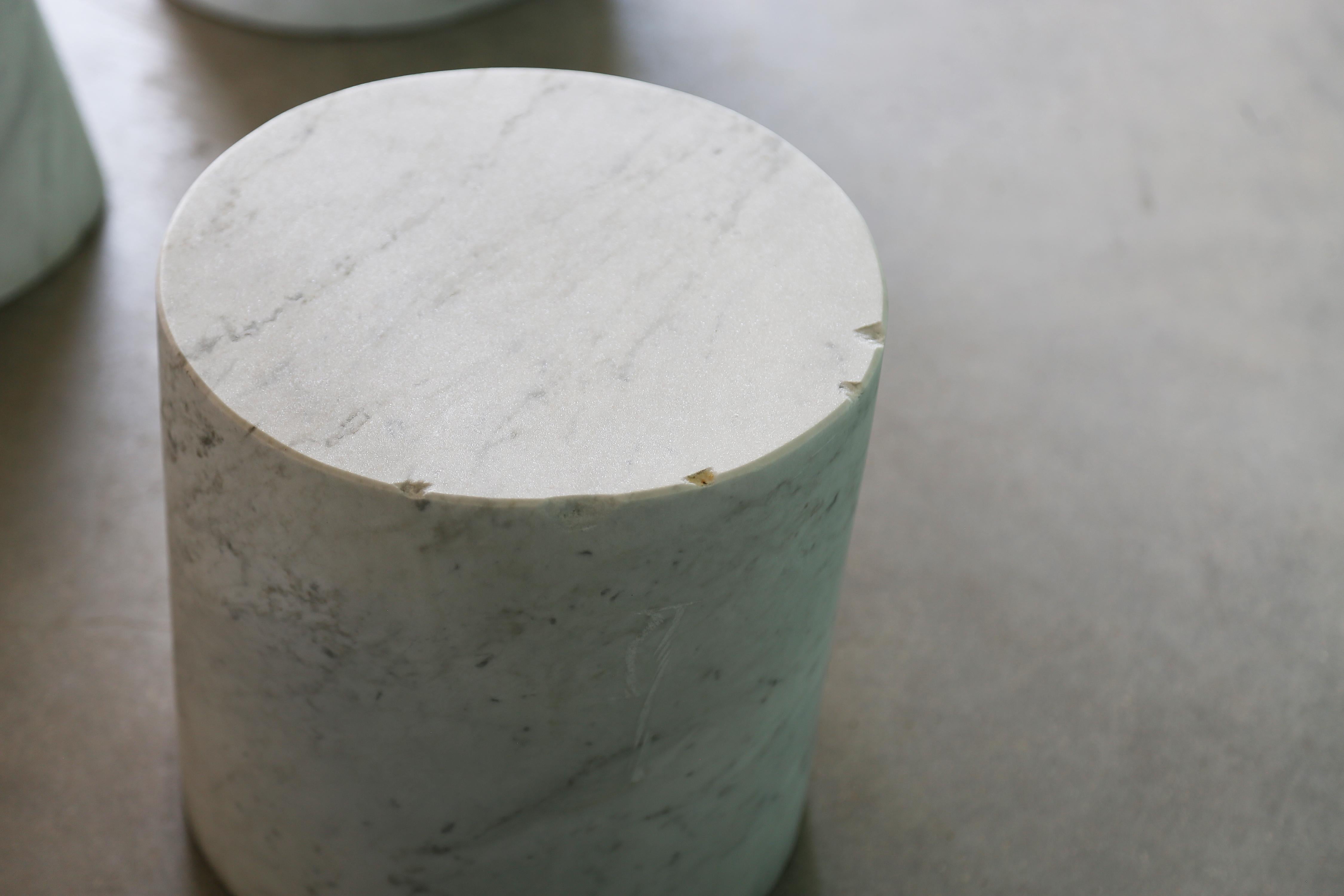 Rare Lucia Mercer for Knoll Solid Marble Stump Tables, c. 1982 (4 avail) For Sale 2