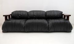 Rare Luciano Frigerio Mid-Century Italian Sofa and Two Armchairs "Dragoni", 70s