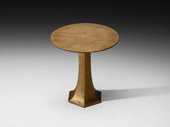 Rare Luciano Frigerio Side Table in Hammered Brass
