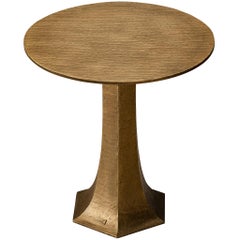 Rare Luciano Frigerio Side Table in Hammered Brass