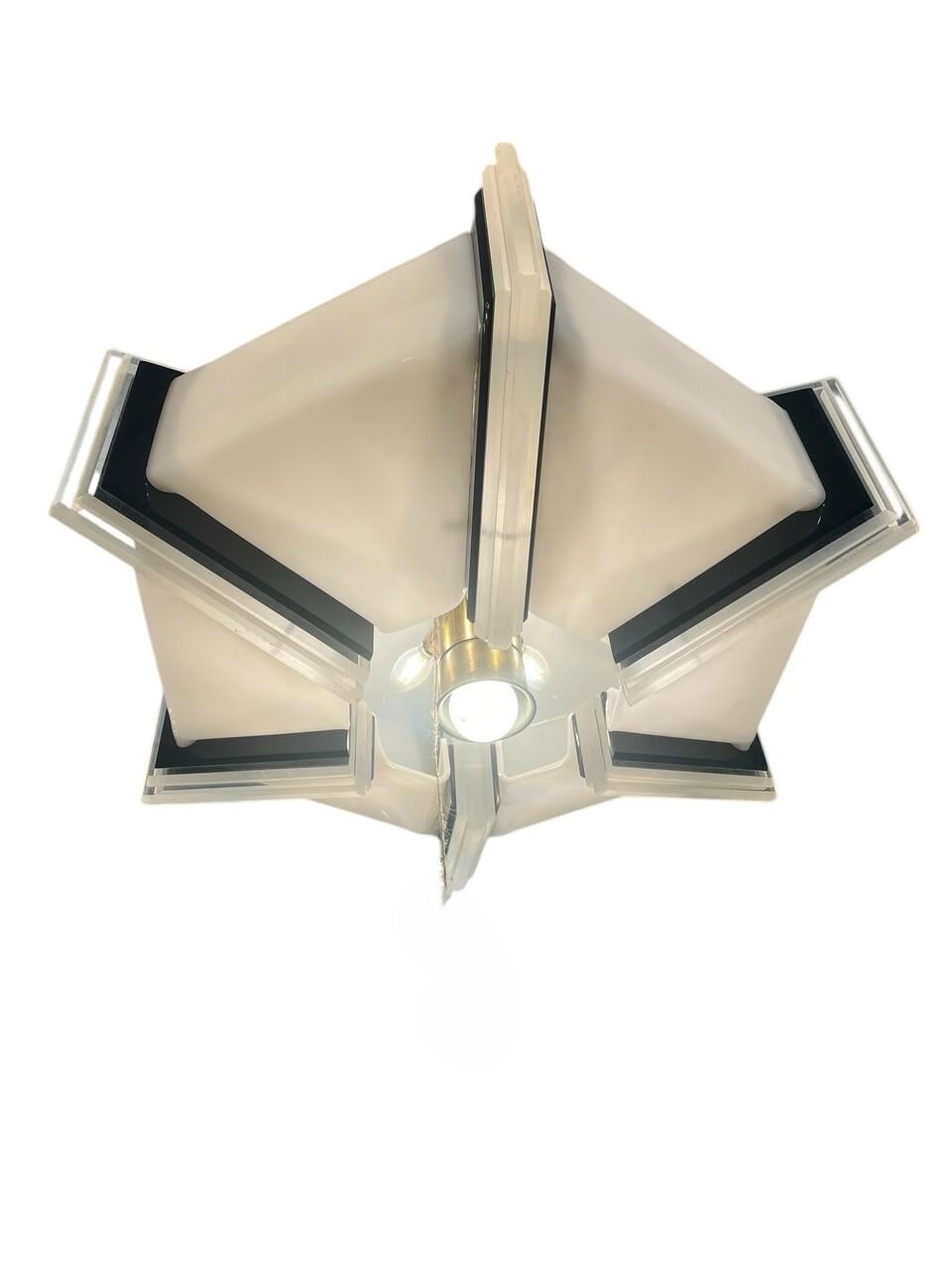 Mid-Century Modern Rare Lucite Mid Century Space Age Chandelier For Sale