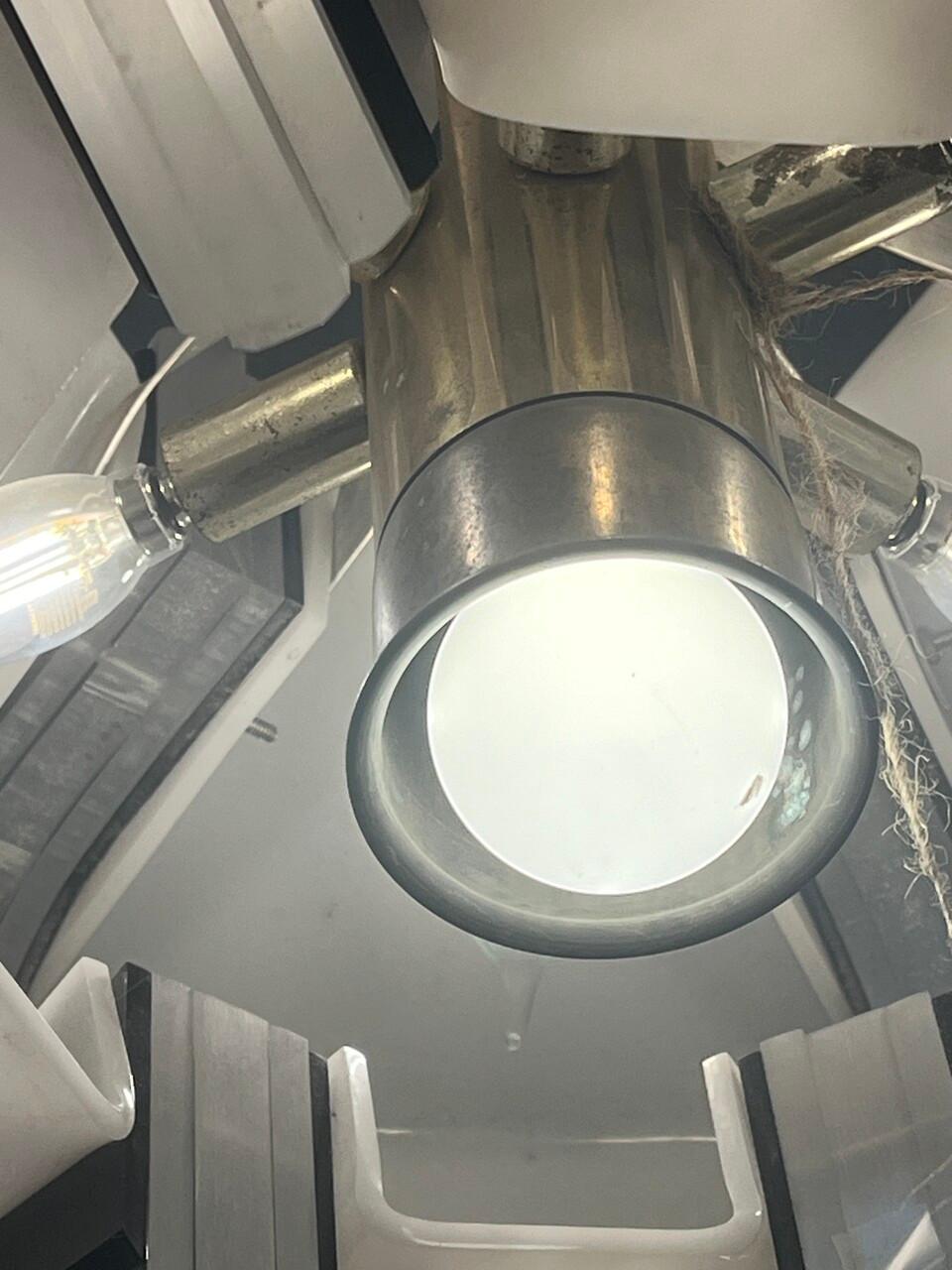 Rare Lucite Mid Century Space Age Chandelier In Good Condition For Sale In Houston, TX