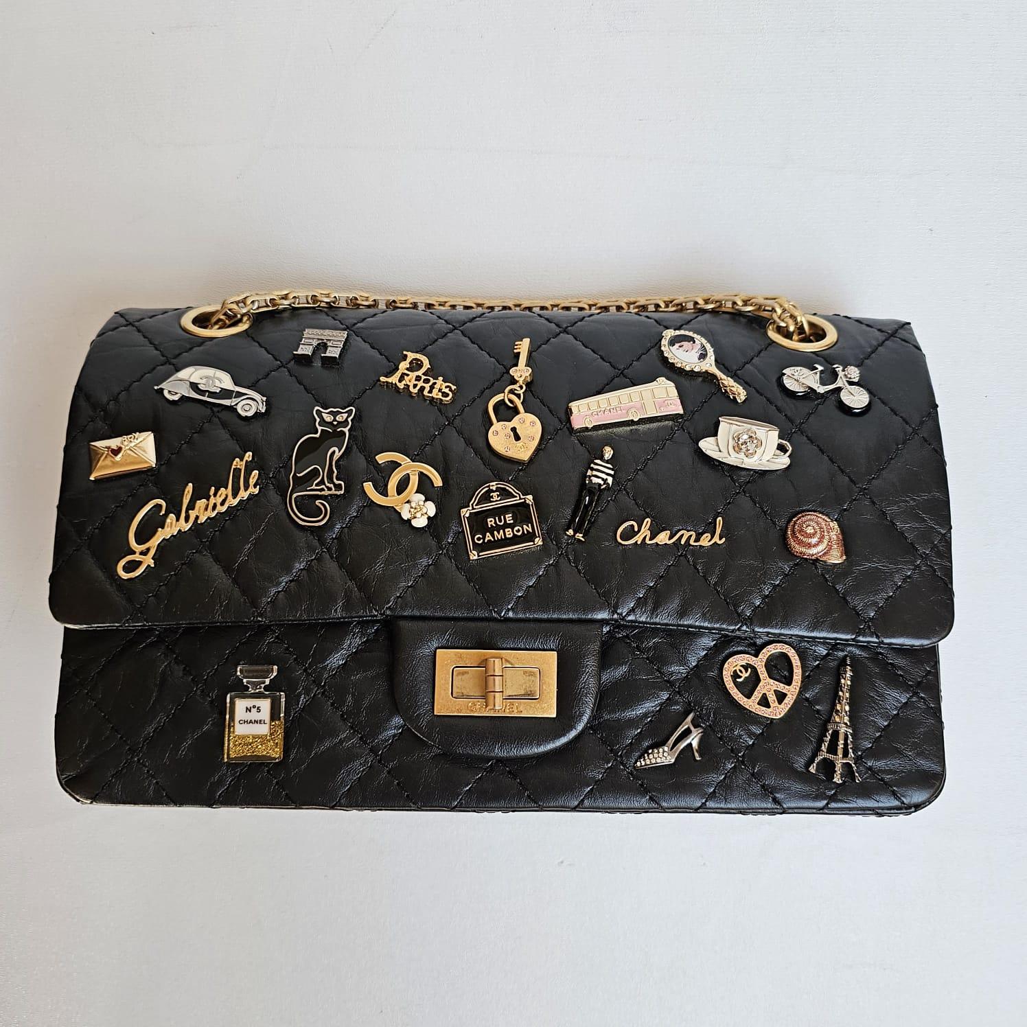 Rare Lucky Charm Black Reissue Small Flap Bag GHW 7