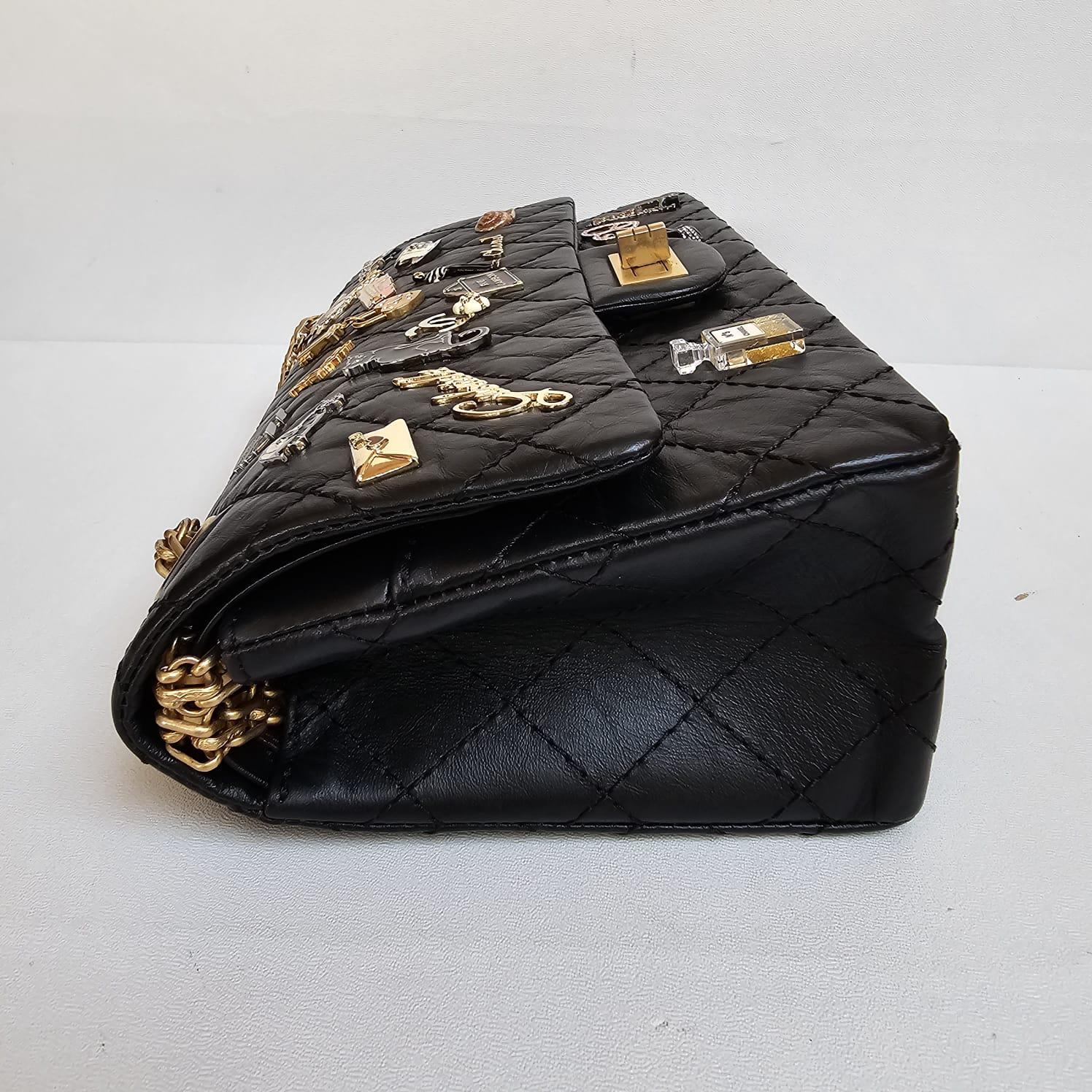 Rare Lucky Charm Black Reissue Small Flap Bag GHW 11