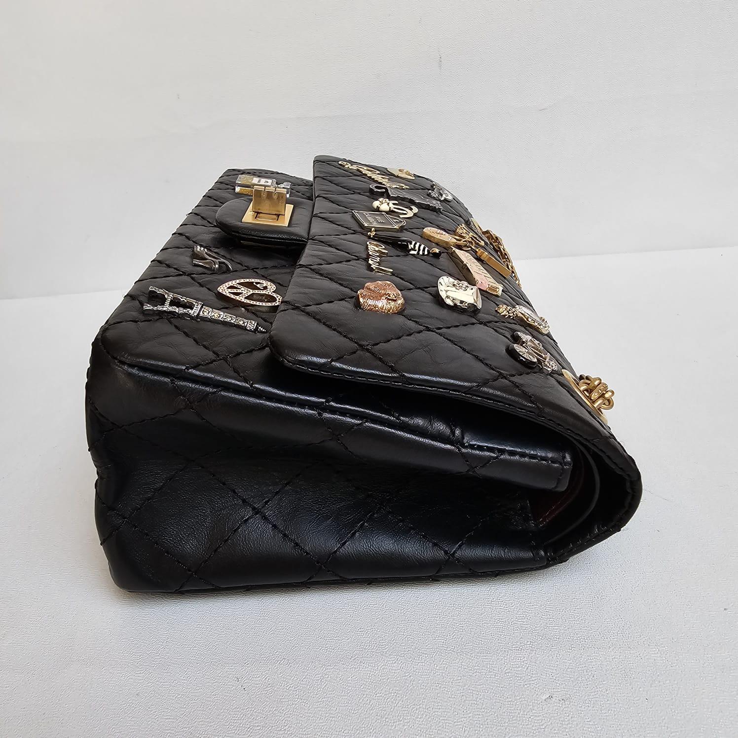 Rare Lucky Charm Black Reissue Small Flap Bag GHW 13