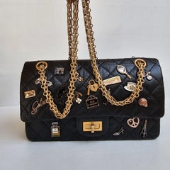 Rare Lucky Charm Black Reissue Small Flap Bag GHW