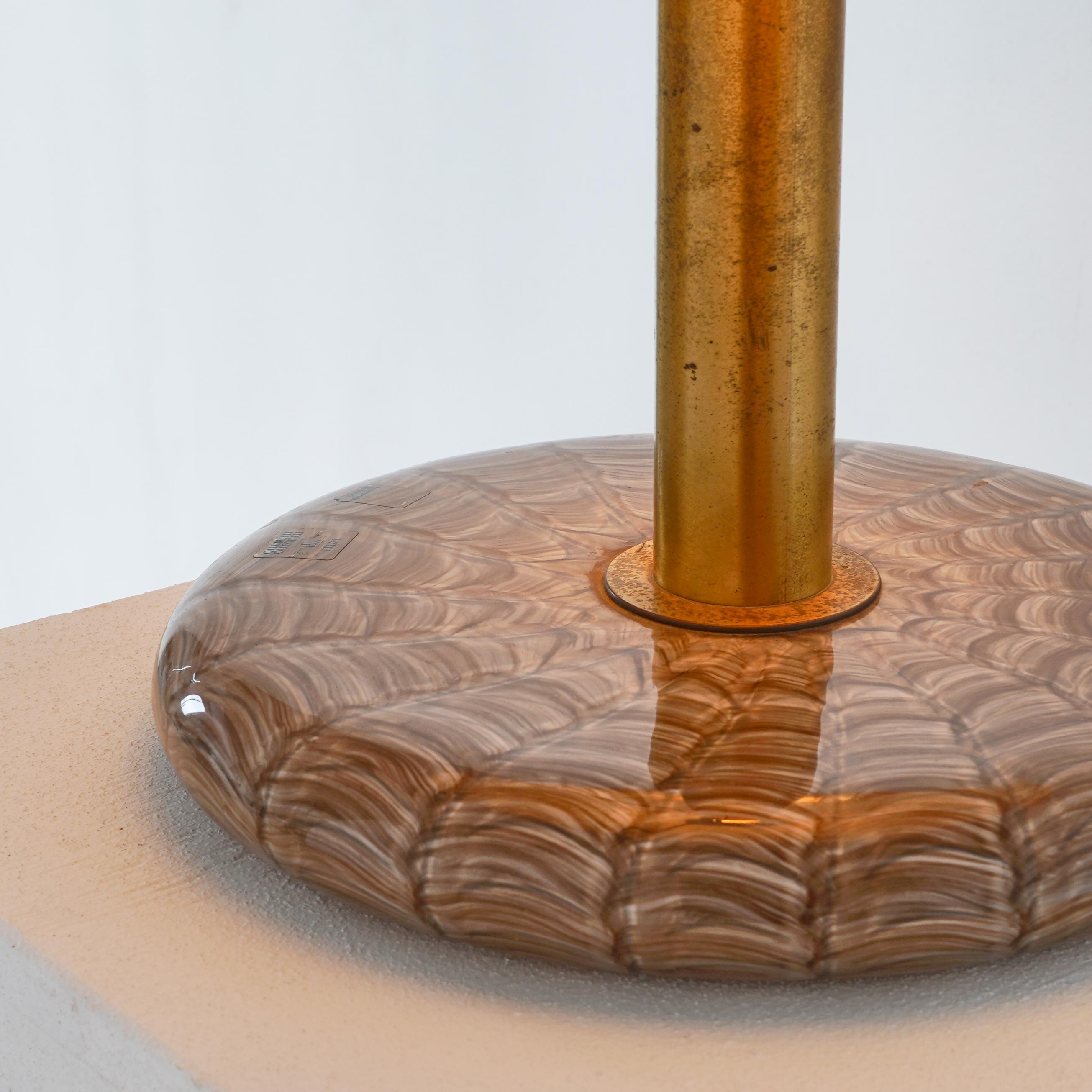 Italian Ludovico Diaz de Santillana Very Rare Murano Glass Table Lamp for Venini 1960s  For Sale