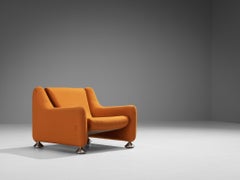 Rare fauteuil de salon Luigi Colani pour Fritz Hansen en tissu orange