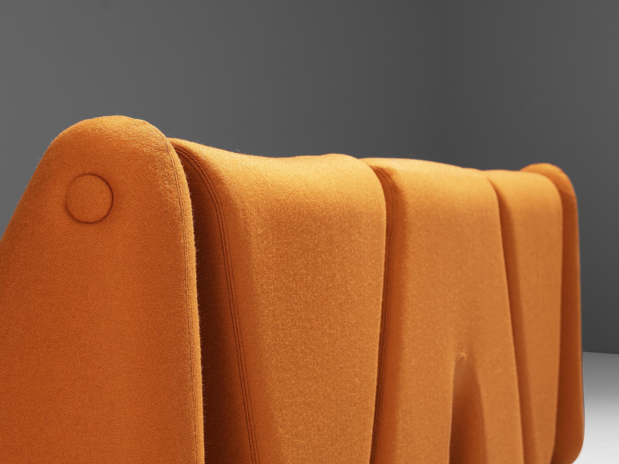 Rare Luigi Colani for Fritz Hansen Sofa in Orange Upholstery  For Sale 4