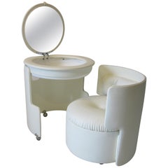 Retro Rare Luigi Massoni " Dilly dally " Italian Vanity with Stool