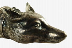 Rara coppa della staffa con testa di cane in argento di Luiz & David Ferreira Porto 833