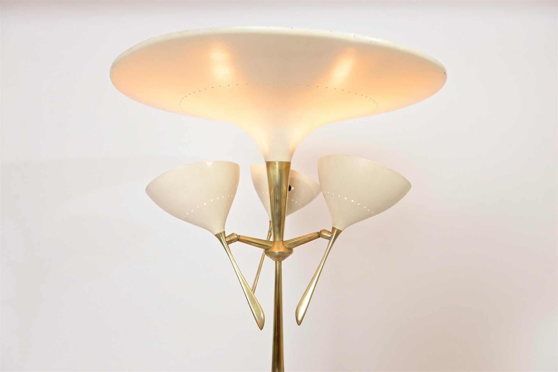 Brass Rare Lumi Floor Lamp, circa 1950