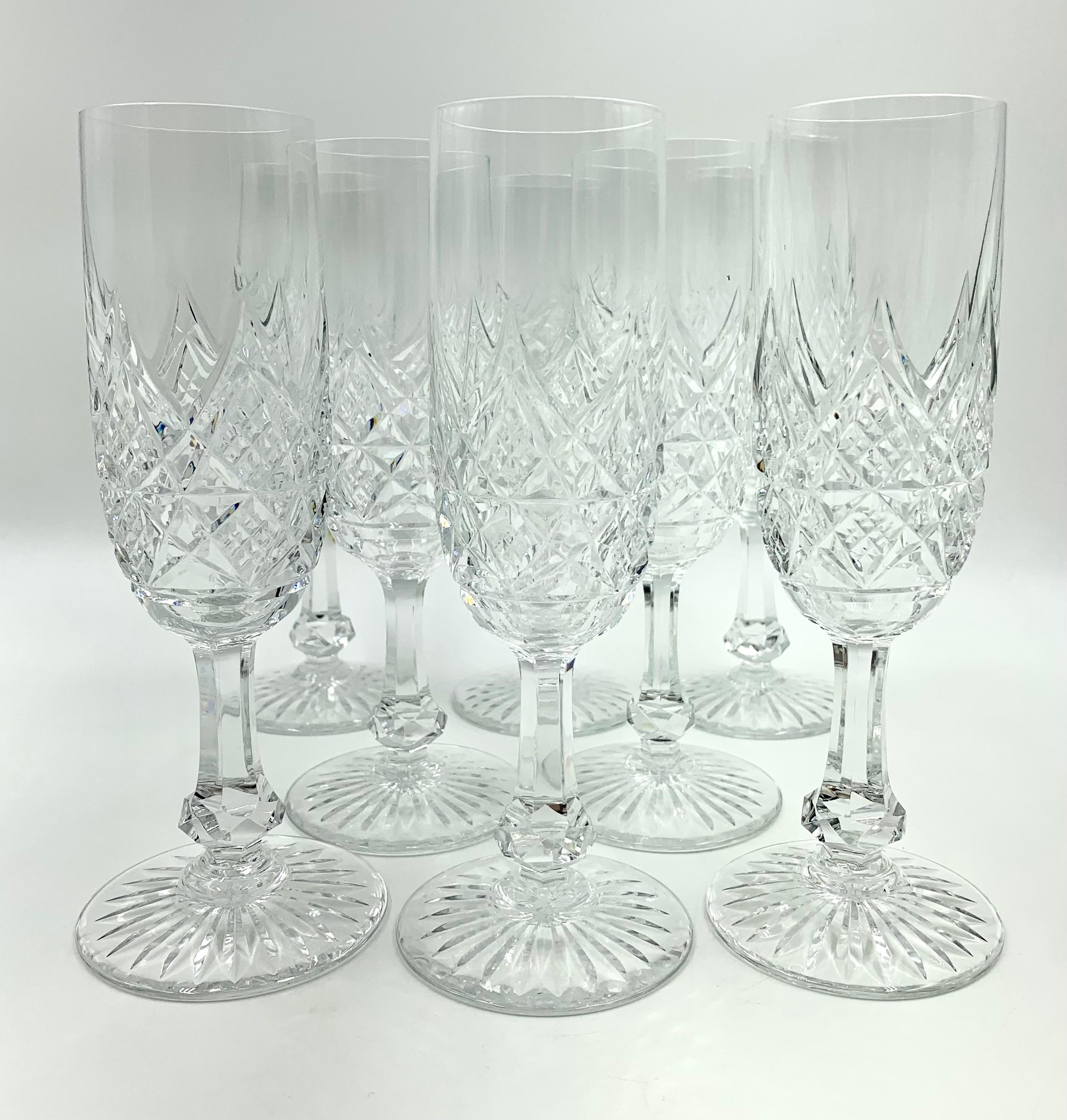 Rare Luxurious 24 Piece Baccarat Colbert Stemware Service for Eight For Sale 1