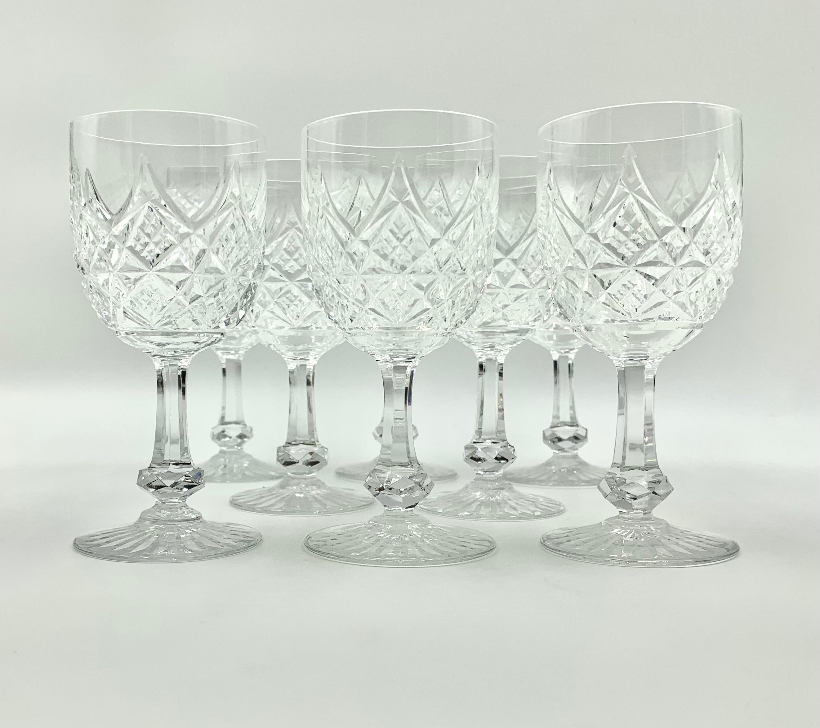 Rare Luxurious 24 Piece Baccarat Colbert Stemware Service for Eight For Sale 3