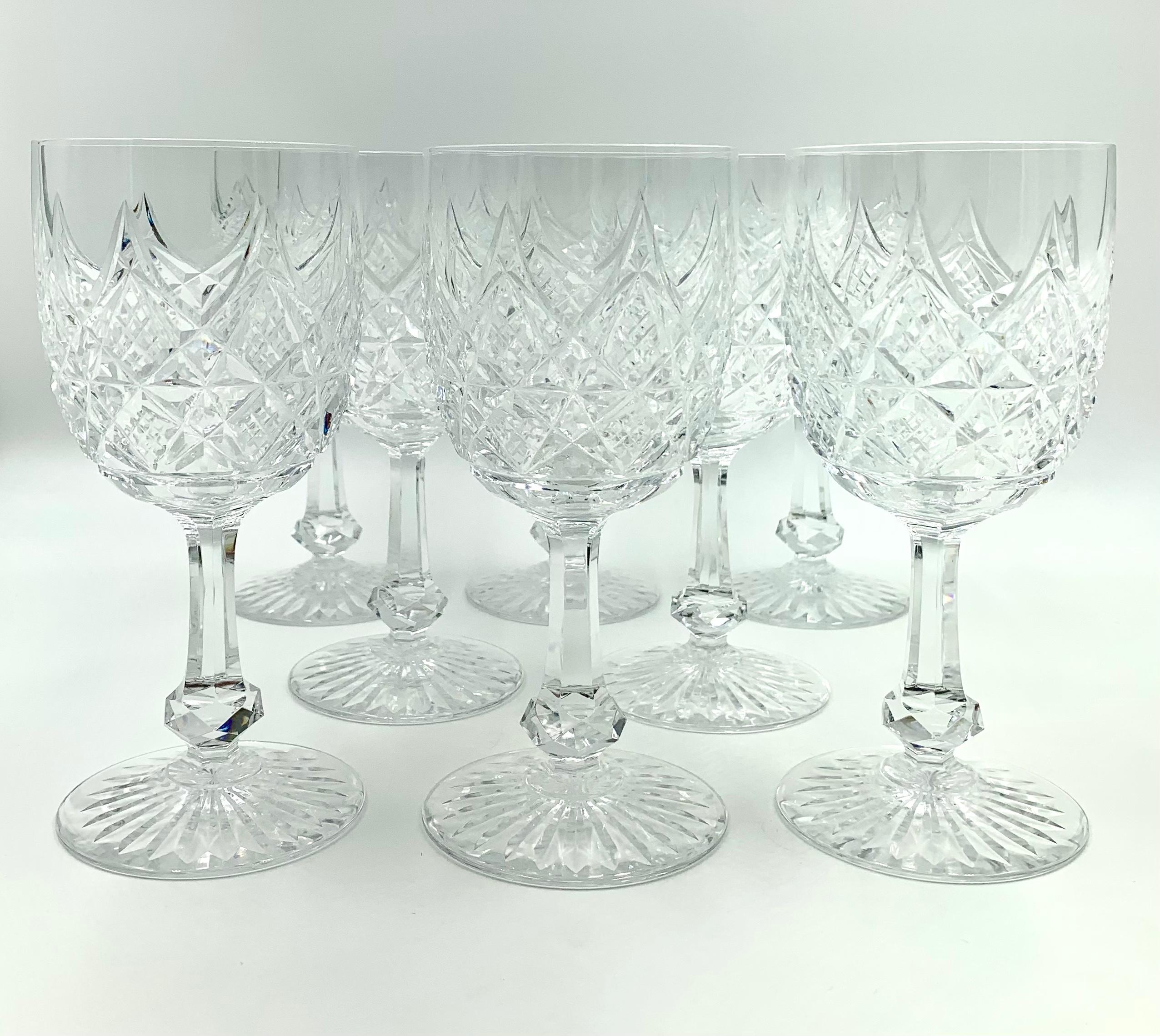 Beaux Arts Rare Luxurious 24 Piece Baccarat Colbert Stemware Service for Eight For Sale
