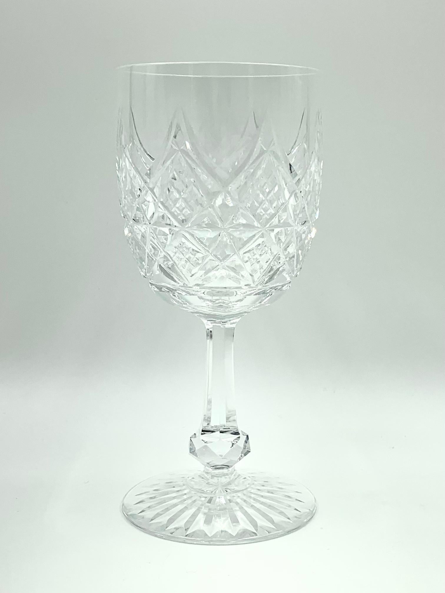 French Rare Luxurious 24 Piece Baccarat Colbert Stemware Service for Eight For Sale
