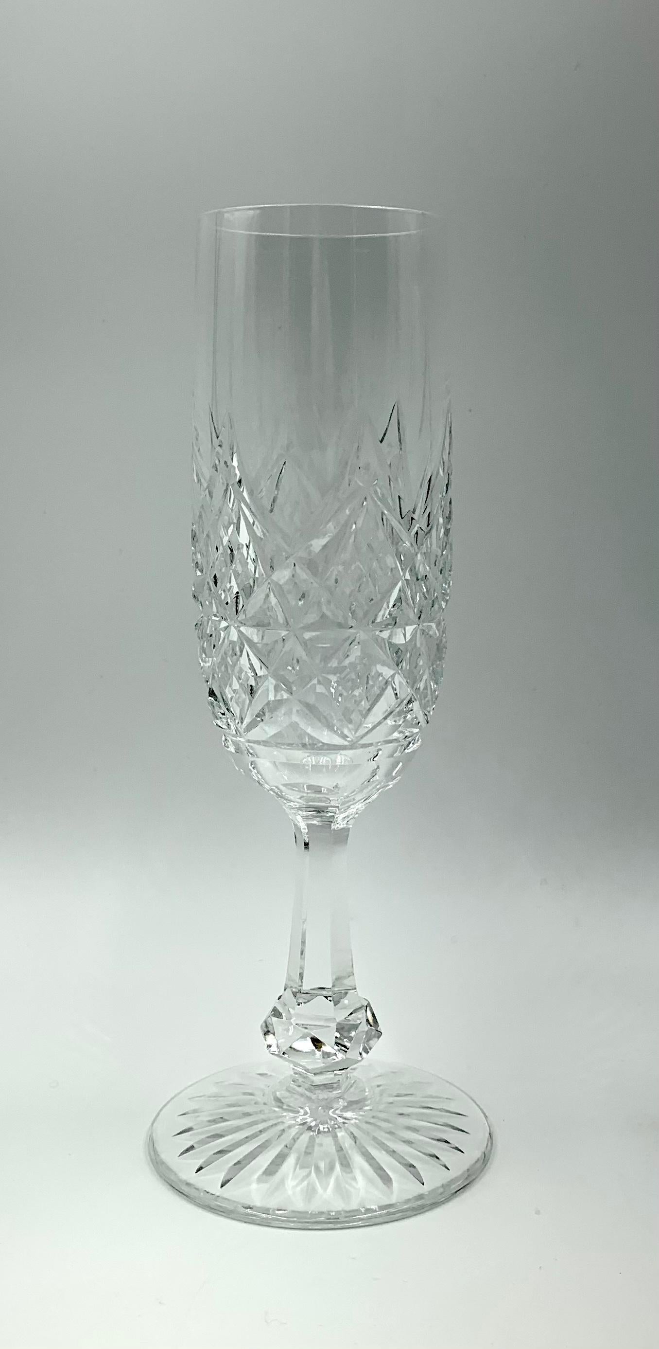 Crystal Rare Luxurious 24 Piece Baccarat Colbert Stemware Service for Eight For Sale