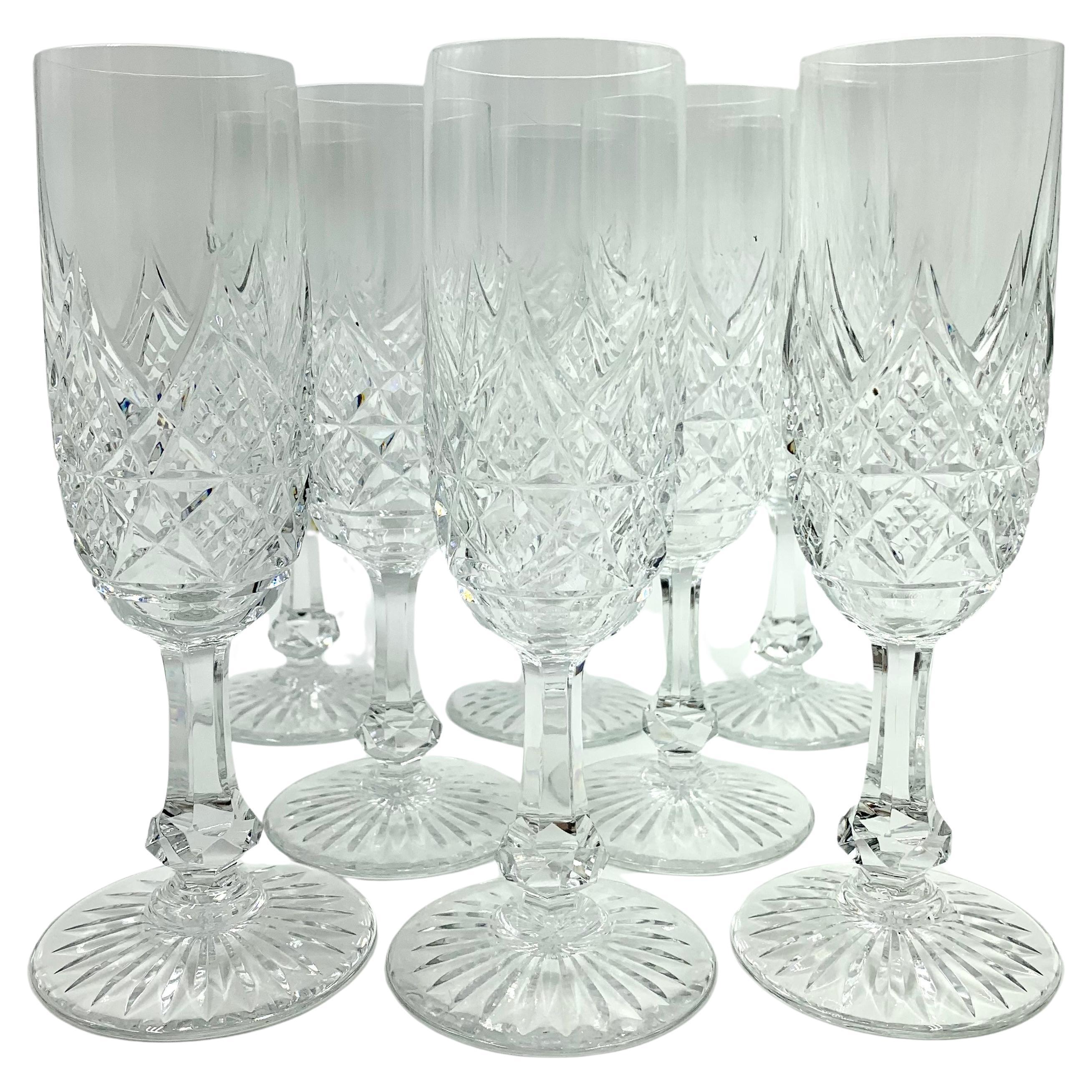 Rare Luxurious 24 Piece Baccarat Colbert Stemware Service for Eight For Sale