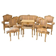 Rare Luxurious 9 Piece Italian Art Nouveau Salon Suite