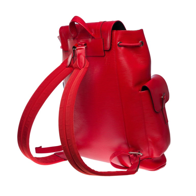 Patent leather backpack Louis Vuitton x Supreme Red in Patent leather -  27130573