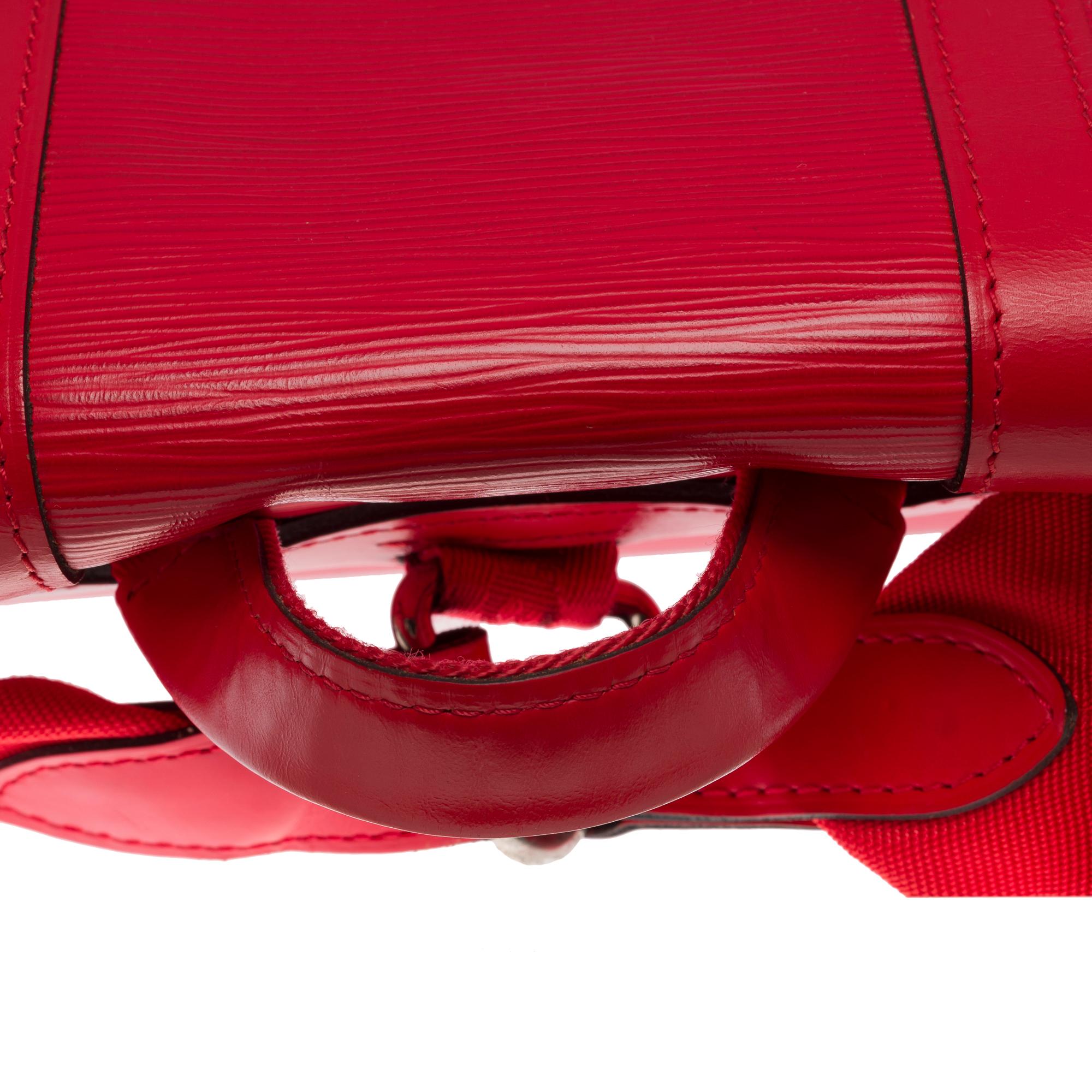 Seltener LV X Supreme Christopher Rucksack in limitierter Auflage aus rotem epi-Leder, SHW im Angebot 3
