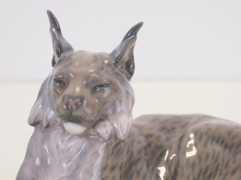 Rare Lynx Early 19th Porcelain Figurine by Peter Herold for Royal  Copenhagen at 1stDibs | lynx figurine