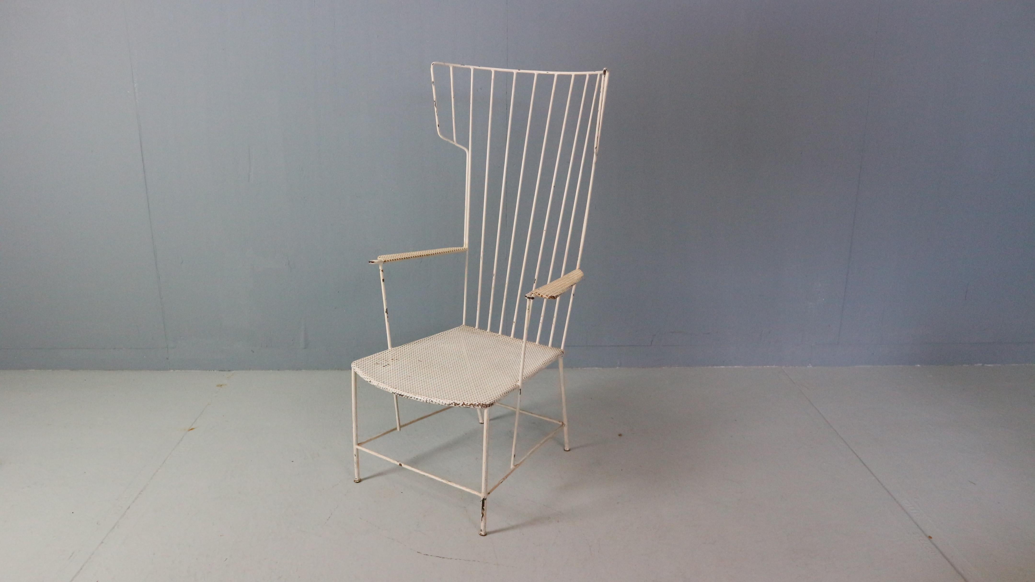 Mid-Century Modern Rare Lyra Iron Armchair by Anna-Lülja Praun & Thomas Lauterbach Sonett For Sale