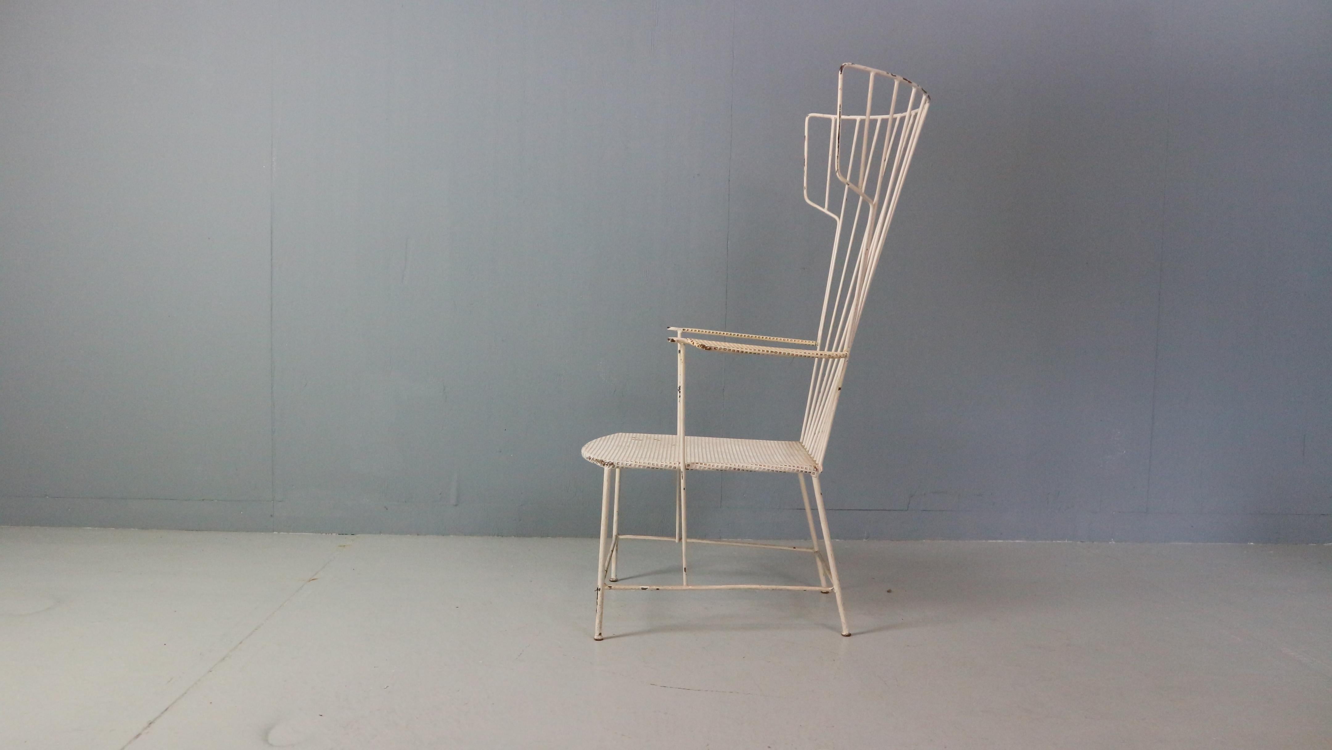 Austrian Rare Lyra Iron Armchair by Anna-Lülja Praun & Thomas Lauterbach Sonett For Sale