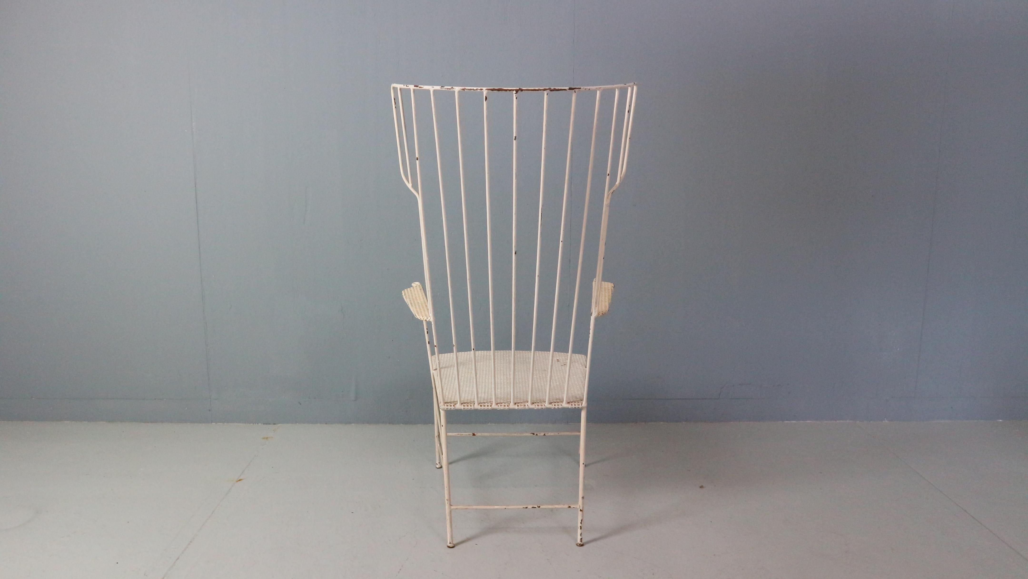 Rare Lyra Iron Armchair by Anna-Lülja Praun & Thomas Lauterbach Sonett In Fair Condition For Sale In The Hague, NL