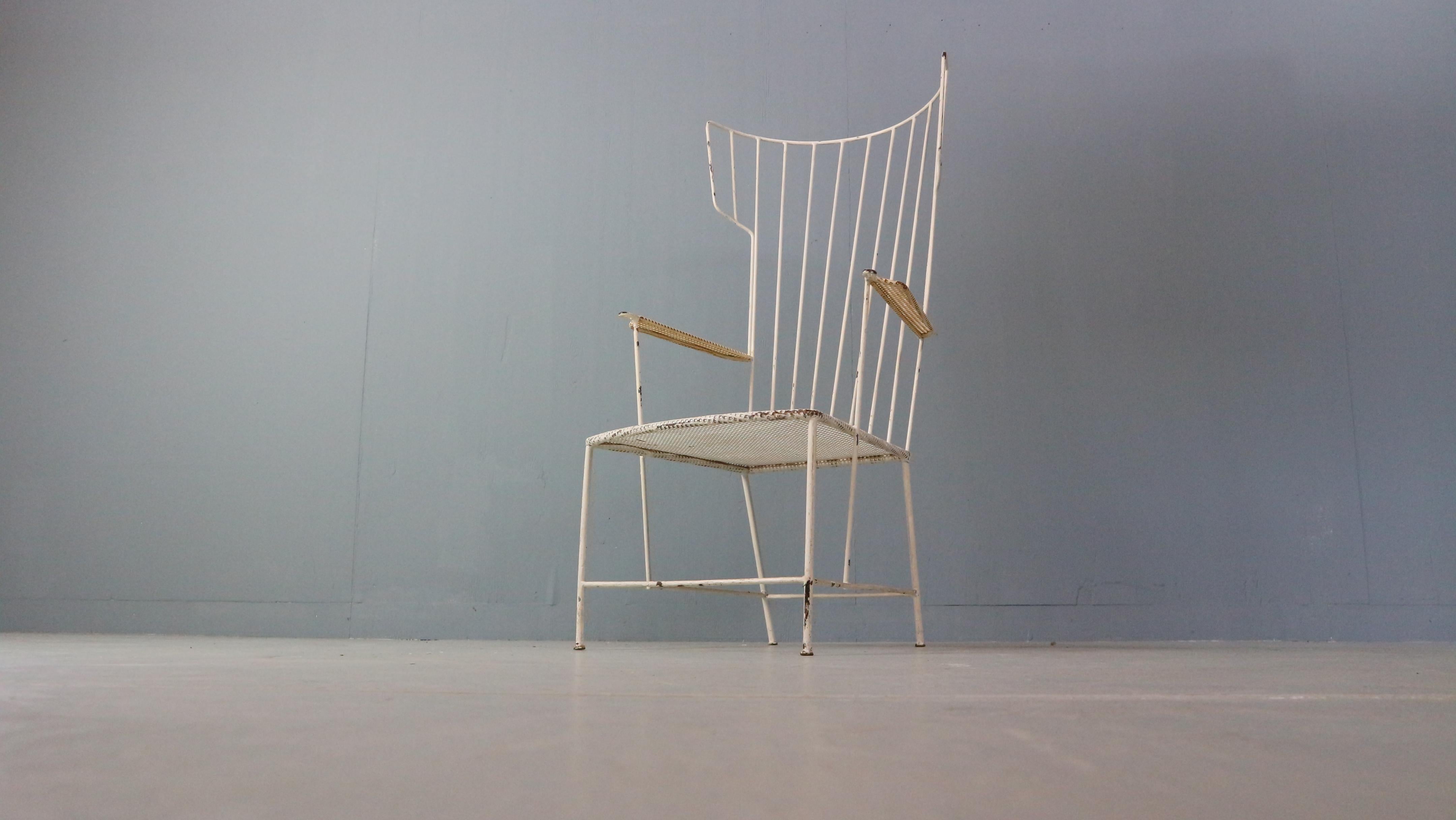 Mid-20th Century Rare Lyra Iron Armchair by Anna-Lülja Praun & Thomas Lauterbach Sonett For Sale