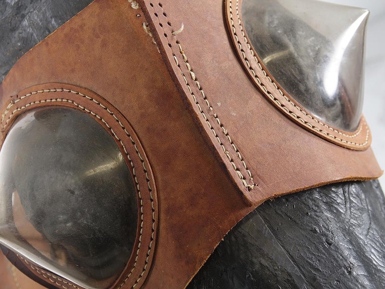Rare M4 Leather WWII Horse Gas Mask For Sale at 1stDibs